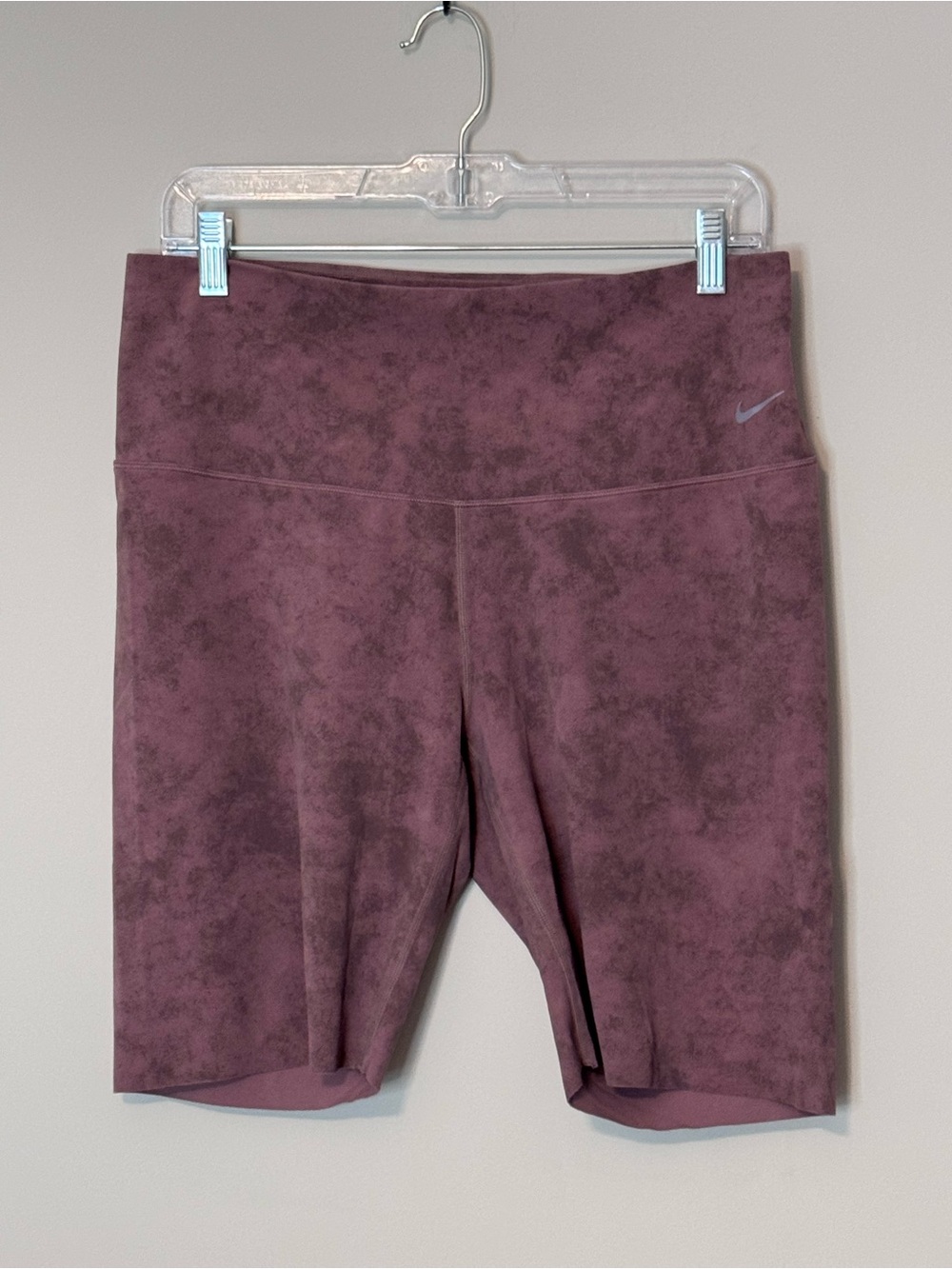 Nike Zenvy Dri-FIT High-Waisted Biker Shorts Mauve XL NWOT